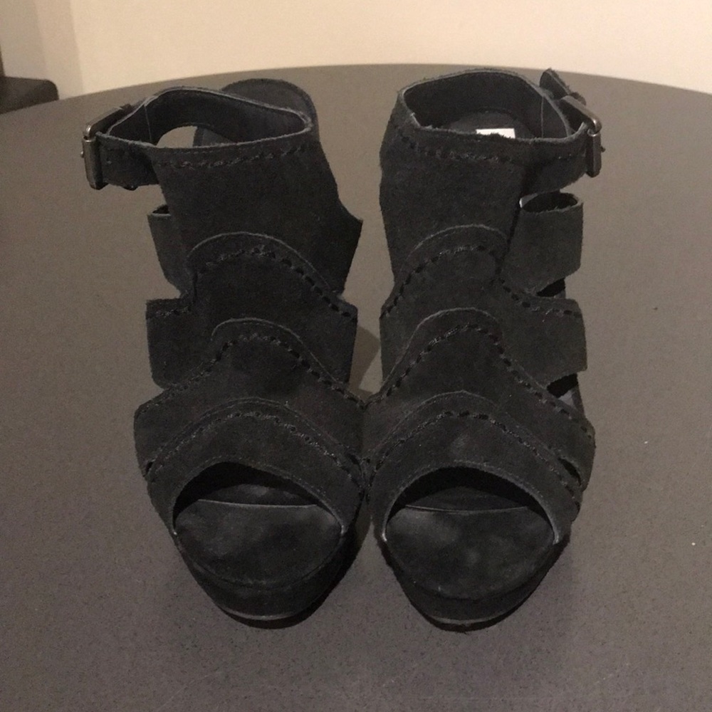 Black Suede Steve Madden Alex Heels